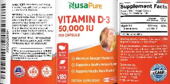NusaPure Vitamin D-3 50,000 IU - supplement