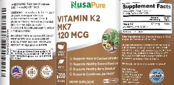 NusaPure Vitamin K2 MK7 120 mcg - supplement