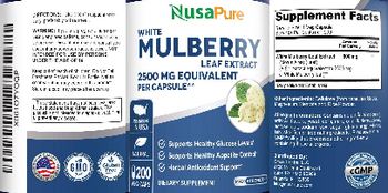 NusaPure White Mulberry Leaf Extract - supplement