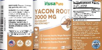 NusaPure Yacon Root 2000 mg - supplement