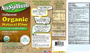 NuSyllium Organic Natural Fiber Unflavored - 100 natural fiber supplement