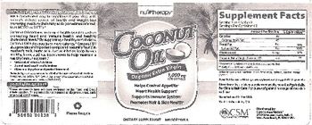 NuTherapy Coconut Oil Organic Extra Virgin 1,000 mg - supplement
