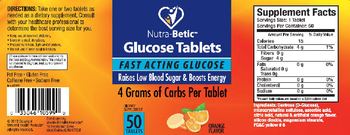 Nutra-Betic Glucose Tablets Orange Flavor - supplement