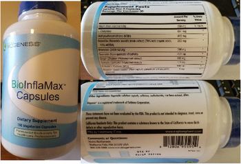 Nutra BioGenesis BioInflaMax Capsules - supplement