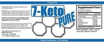 Nutra Pure 7-Keto Pure - supplement