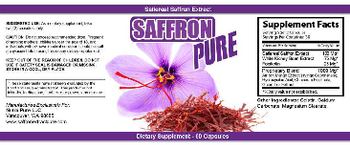 Nutra Pure Saffron Pure - supplement