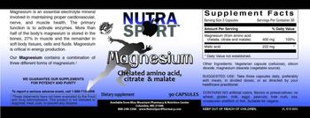 Nutra Sport Magnesium - supplement