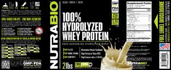 NutraBio 100% Hydrolyzed Whey Protein Alpine Vanilla - supplement