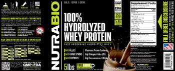 NutraBio 100% Hydrolyzed Whey Protein Dutch Chocolate - supplement