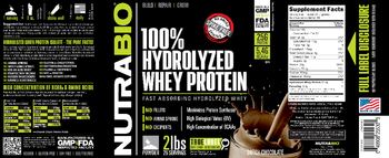 NutraBio 100% Hydrolyzed Whey Protein Dutch Chocolate - supplement