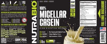 NutraBio 100% Micellar Casein Alpine Vanilla - supplement