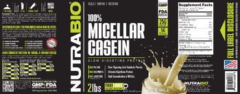 NutraBio 100% Micellar Casein Alpine Vanilla - supplement