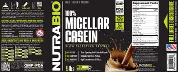 NutraBio 100% Micellar Casein Dutch Chocolate - supplement