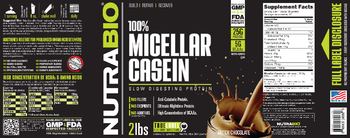 NutraBio 100% Micellar Casein Dutch Chocolate - supplement