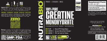 NutraBio 100% Pure Creatine Monohydrate - supplement