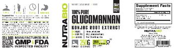 NutraBio 100% Pure Glucomannan - supplement