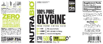 NutraBio 100% Pure Glycine - quality and purity since 1996 nutrabio manufactures in our own fda registered inspected gmp facility