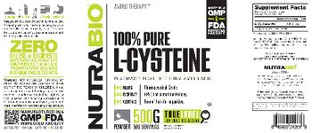 NutraBio 100% Pure L-Cysteine - supplement