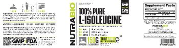 NutraBio 100% Pure L-Isoleucine - supplement