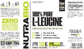 NutraBio 100% Pure L-Leucine - supplement