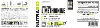 NutraBio 100 % Pure L-Methionine - supplement
