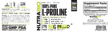 NutraBio 100% Pure L-Proline - supplement