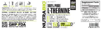 NutraBio 100% Pure L-Theanine - supplement