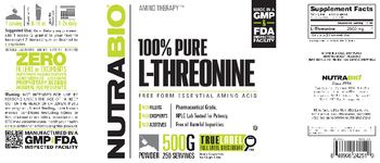 NutraBio 100% Pure L-Threonine - supplement