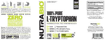 NutraBio 100% Pure L-Tryptophan - supplement