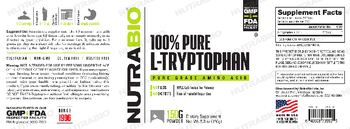 NutraBio 100% Pure L-Tryptophan - supplement