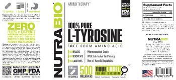 NutraBio 100% Pure L-Tyrosine 500 Milligrams - supplement