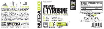 NutraBio 100% Pure L-Tyrosine - supplement