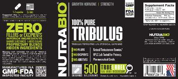 NutraBio 100% Pure Tribulus 500 Milligrams - supplement