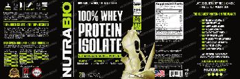 NutraBio 100% Whey Protein Isolate Alpine Vanilla - supplement