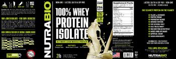 NutraBio 100% Whey Protein Isolate Alpine Vanilla - supplement