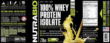 NutraBio 100% Whey Protein Isolate Banana - supplement