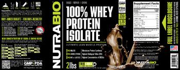 NutraBio 100% Whey Protein Isolate Chocolate Mint - supplement
