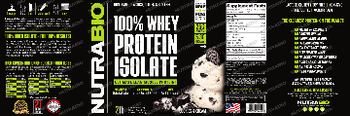 NutraBio 100% Whey Protein Isolate Cookies & Cream - supplement
