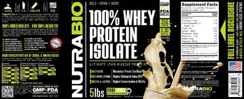 NutraBio 100% Whey Protein Isolate Cool Cappuccino - supplement