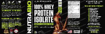 NutraBio 100% Whey Protein Isolate Dutch Chocolate - supplement