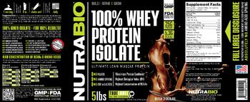 NutraBio 100% Whey Protein Isolate Dutch Chocolate - supplement