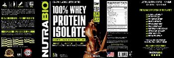 NutraBio 100% Whey Protein Isolate Dutch Chocolate - supplement