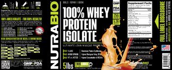 NutraBio 100% Whey Protein Isolate Orange Cream - supplement