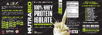 NutraBio 100% Whey Protein Isolate Raw Unflavored - supplement
