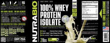 NutraBio 100% Whey Protein Isolate Unflavored - supplement