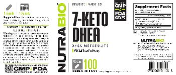 NutraBio 7-Keto DHEA 100 Milligrams - supplement