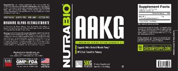NutraBio AAKG - supplement