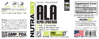 NutraBio ALA - supplement