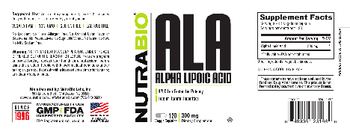 NutraBio ALA 300 mg - supplement