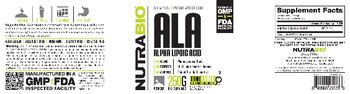 NutraBio ALA - supplement